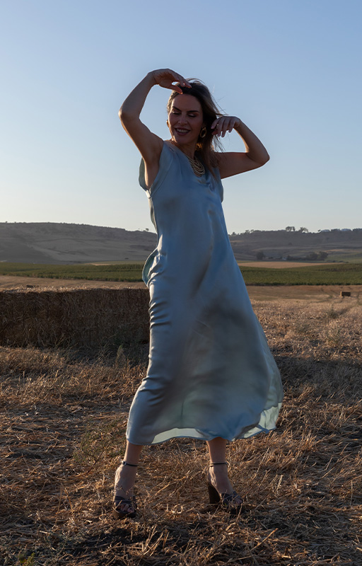 Vestido Haydreams celeste plomo - Imagen 5